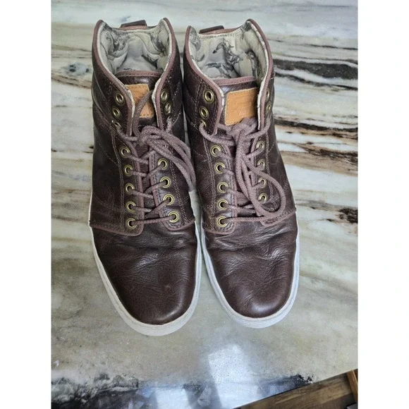 Vans Shoe Mens Size 11 Brown Leather Retro - Picture 9 of 14